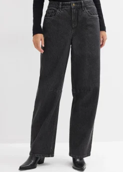 Femme bonprix Jeans|Jean barrel taille mi-haute