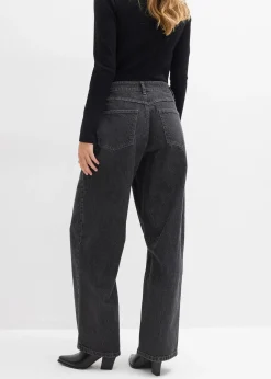 Femme bonprix Jeans|Jean barrel taille mi-haute