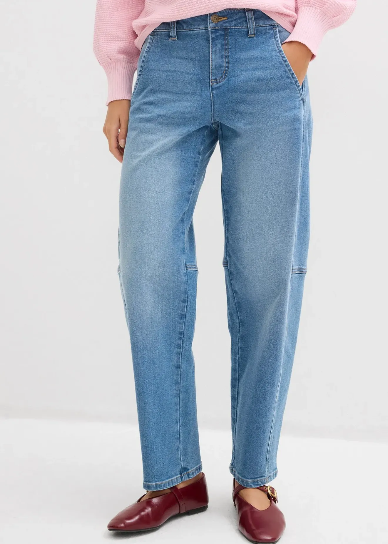 bonprix Jean barrel taille mi-haute|Femme Jeans|Tailles Petite