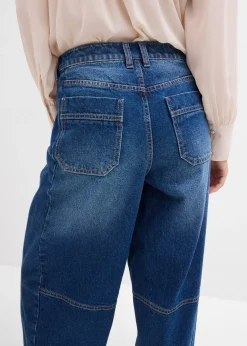 Femme bonprix Jeans|Jean barrel taille mi-haute