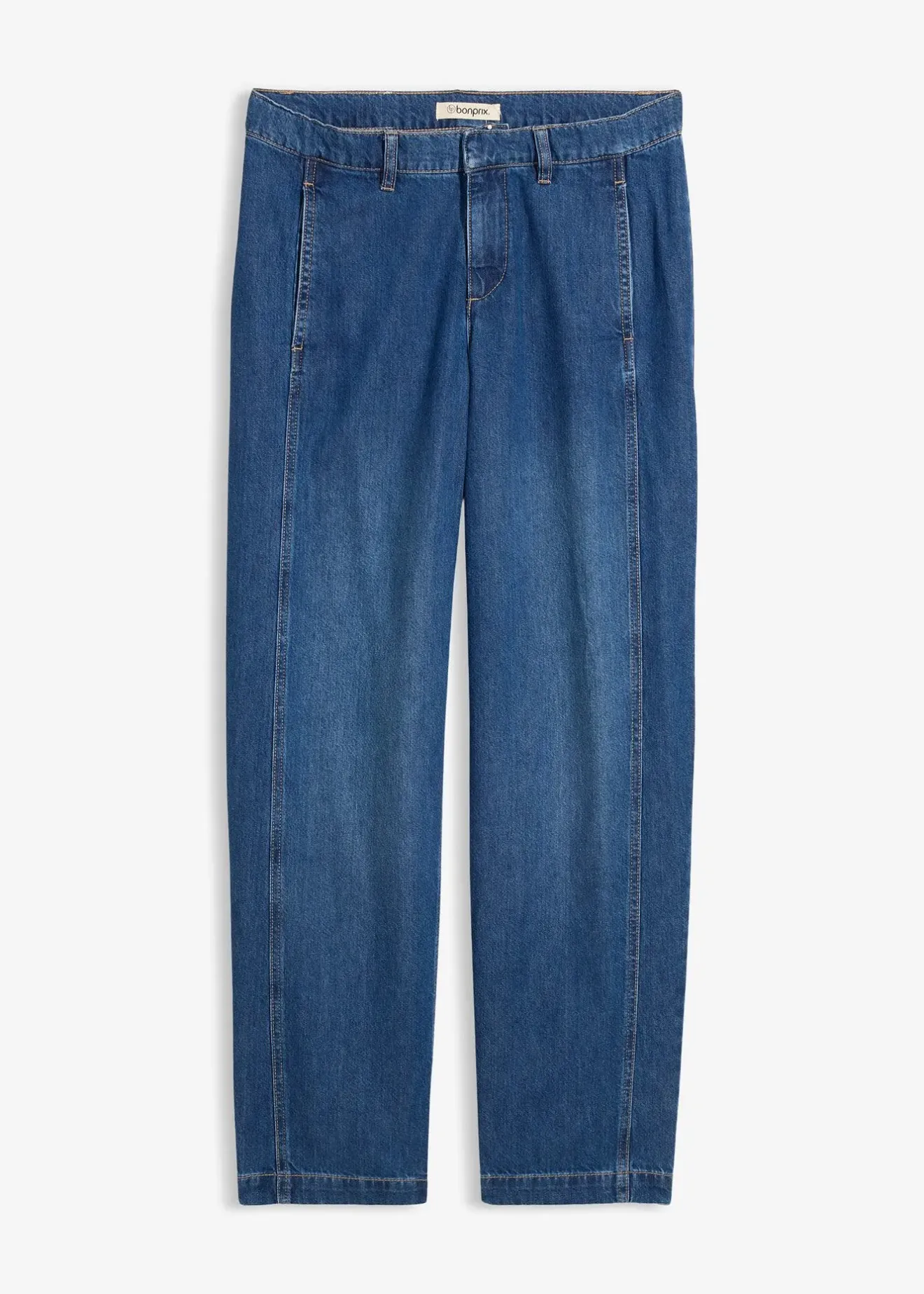 Femme bonprix Jeans|Jean barrel, taille mi-haute