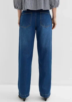 Femme bonprix Jeans|Jean barrel, taille mi-haute