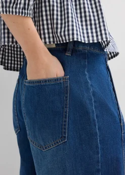 Femme bonprix Jeans|Jean barrel, taille mi-haute