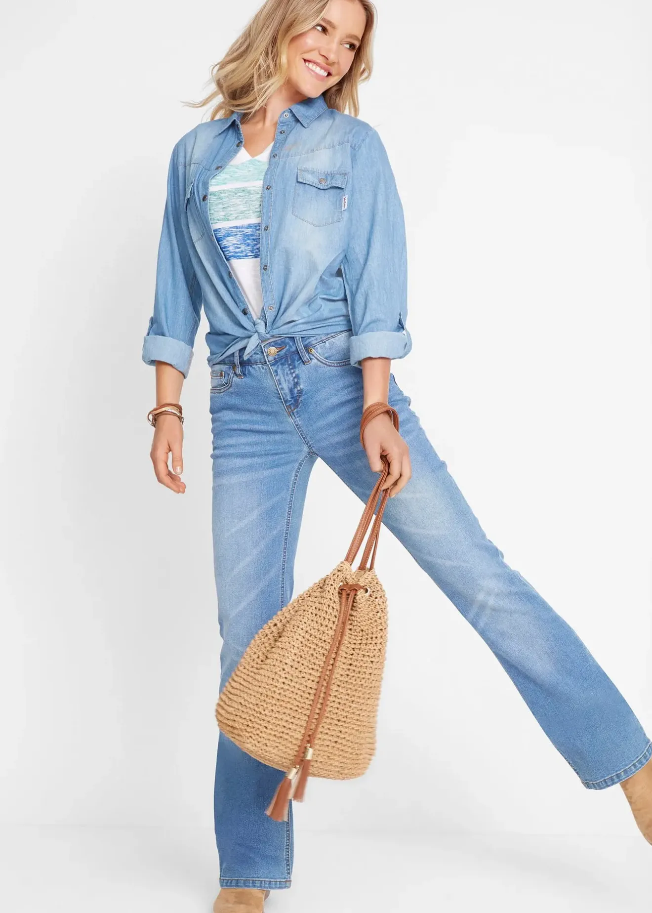 bonprix Jean bootcut extensible|Femme Jeans