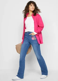 bonprix Jean bootcut, taille haute et élastiquée|Femme Jeans