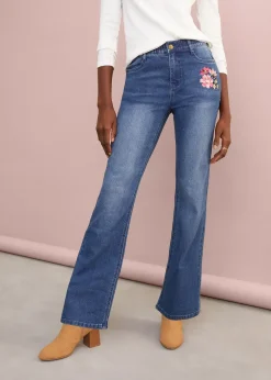 bonprix Jean bootcut, taille haute et élastiquée|Femme Jeans