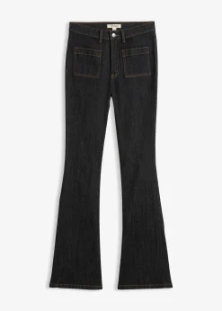 bonprix Jean bootcut taille haute élastiquée|Femme Jeans|Tailles Petite