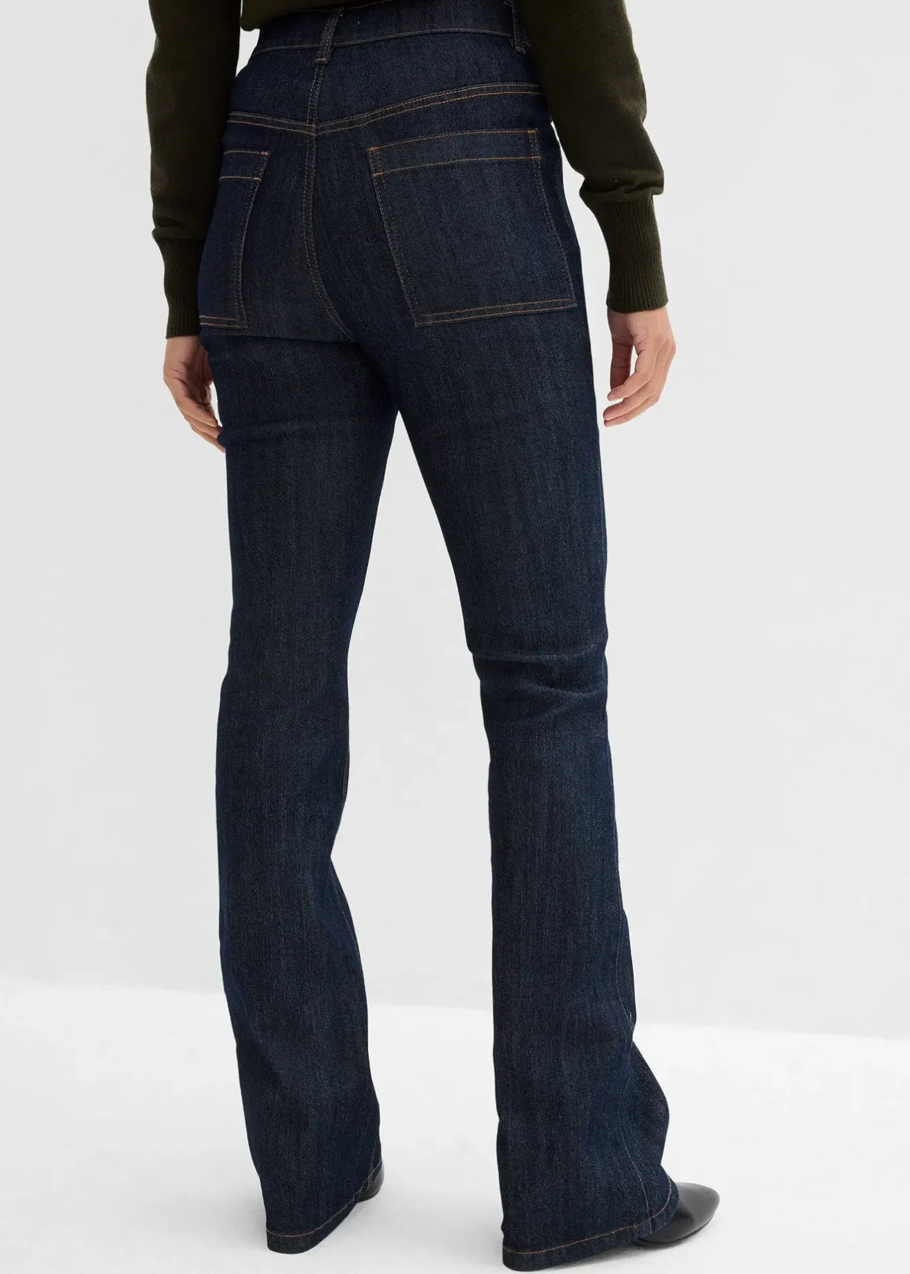 Femme bonprix Jeans|Tailles Petite|Jean bootcut taille haute élastiquée
