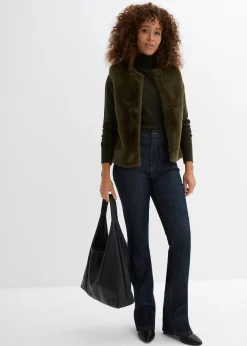 Femme bonprix Jeans|Tailles Petite|Jean bootcut taille haute élastiquée