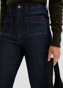 Femme bonprix Jeans|Tailles Petite|Jean bootcut taille haute élastiquée