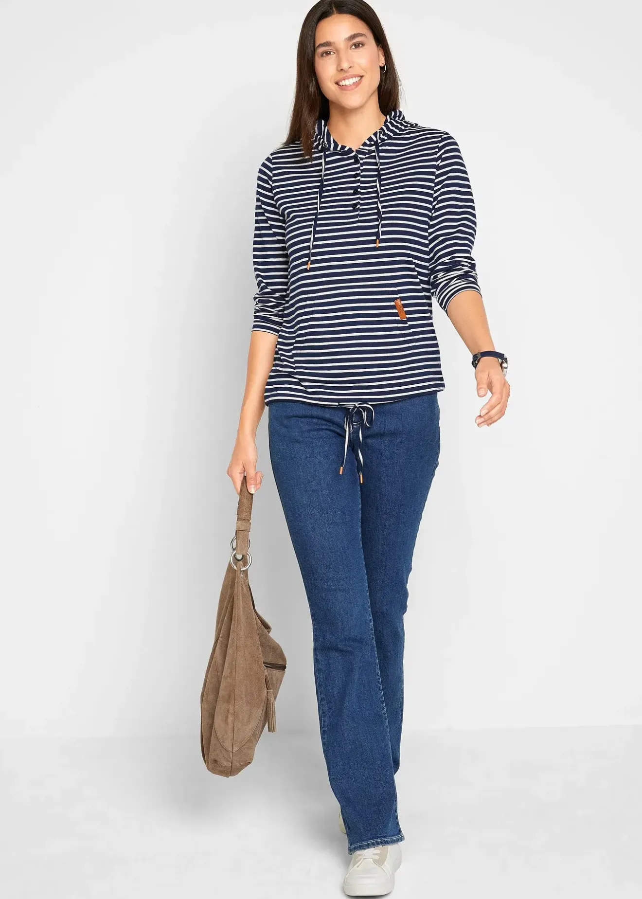 Femme bonprix Jeans|Jean bootcut, taille mi-haute