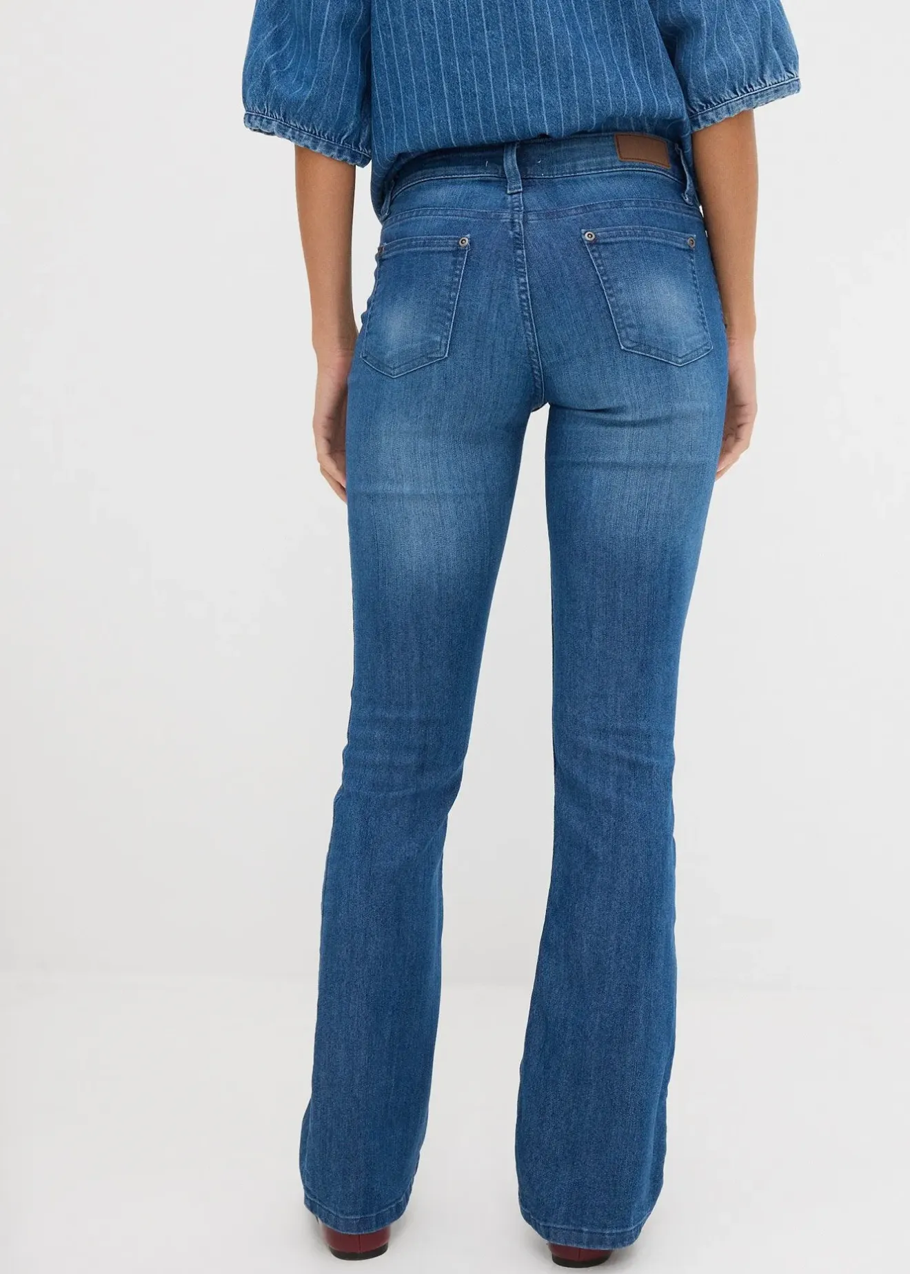 bonprix Jean bootcut taille mi-haute, extensible|Femme Jeans