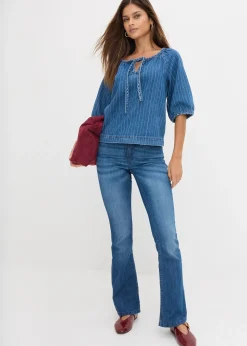 bonprix Jean bootcut taille mi-haute, extensible|Femme Jeans