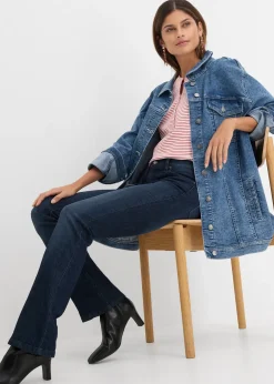 Femme bonprix Jeans|Jean bootcut taille mi-haute, extensible