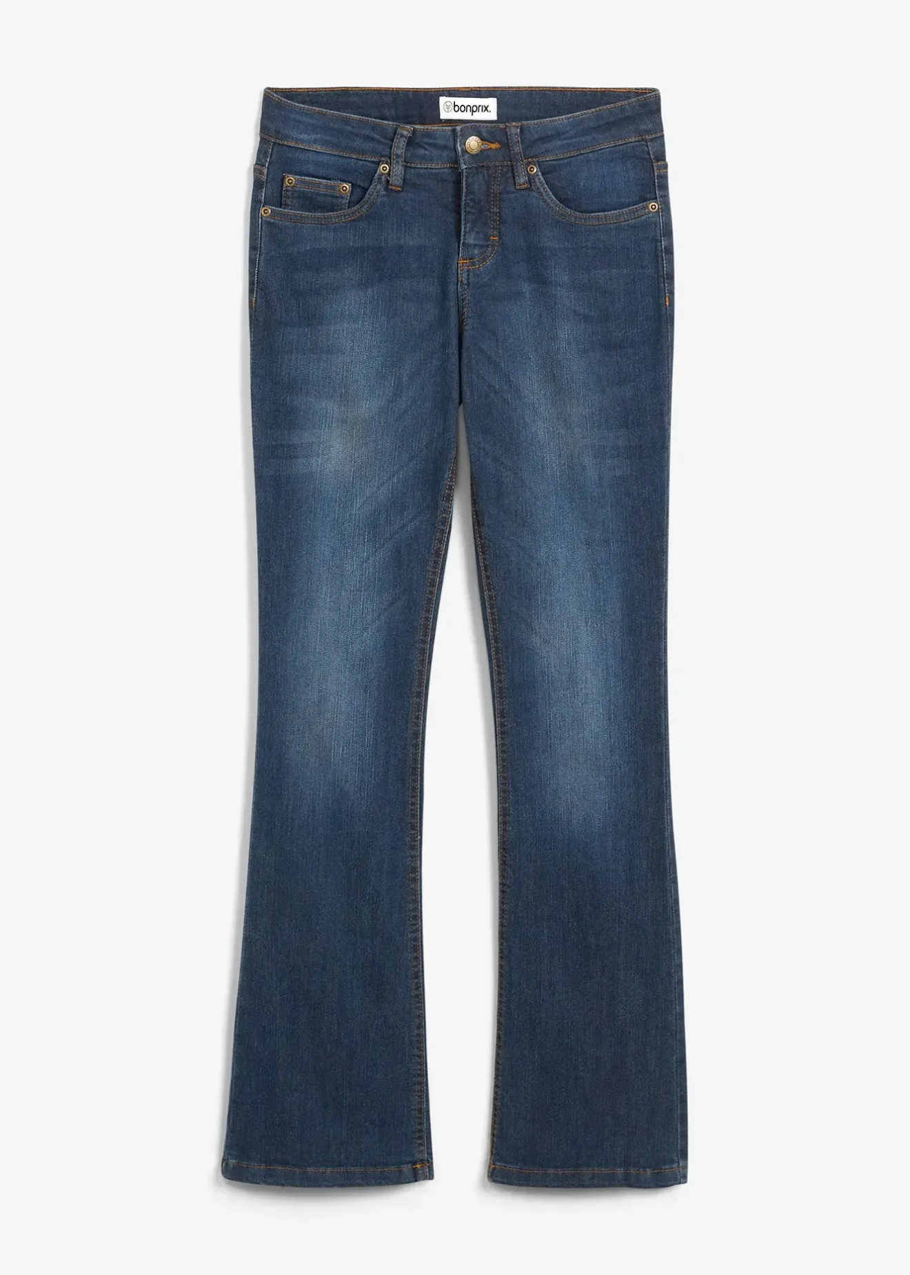 bonprix Jean bootcut taille mi-haute, extensible|Femme Tailles Petite|Jeans