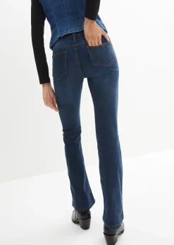 bonprix Jean bootcut taille mi-haute, extensible|Femme Tailles Petite|Jeans