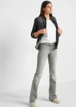 Femme bonprix Jeans|Jean bootcut taille mi-haute, extensible et confortable
