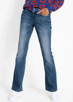 bonprix Jean bootcut taille mi-haute, extensible et confortable|Femme Jeans|Tailles Petite
