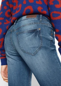 bonprix Jean bootcut taille mi-haute, extensible et confortable|Femme Jeans|Tailles Petite