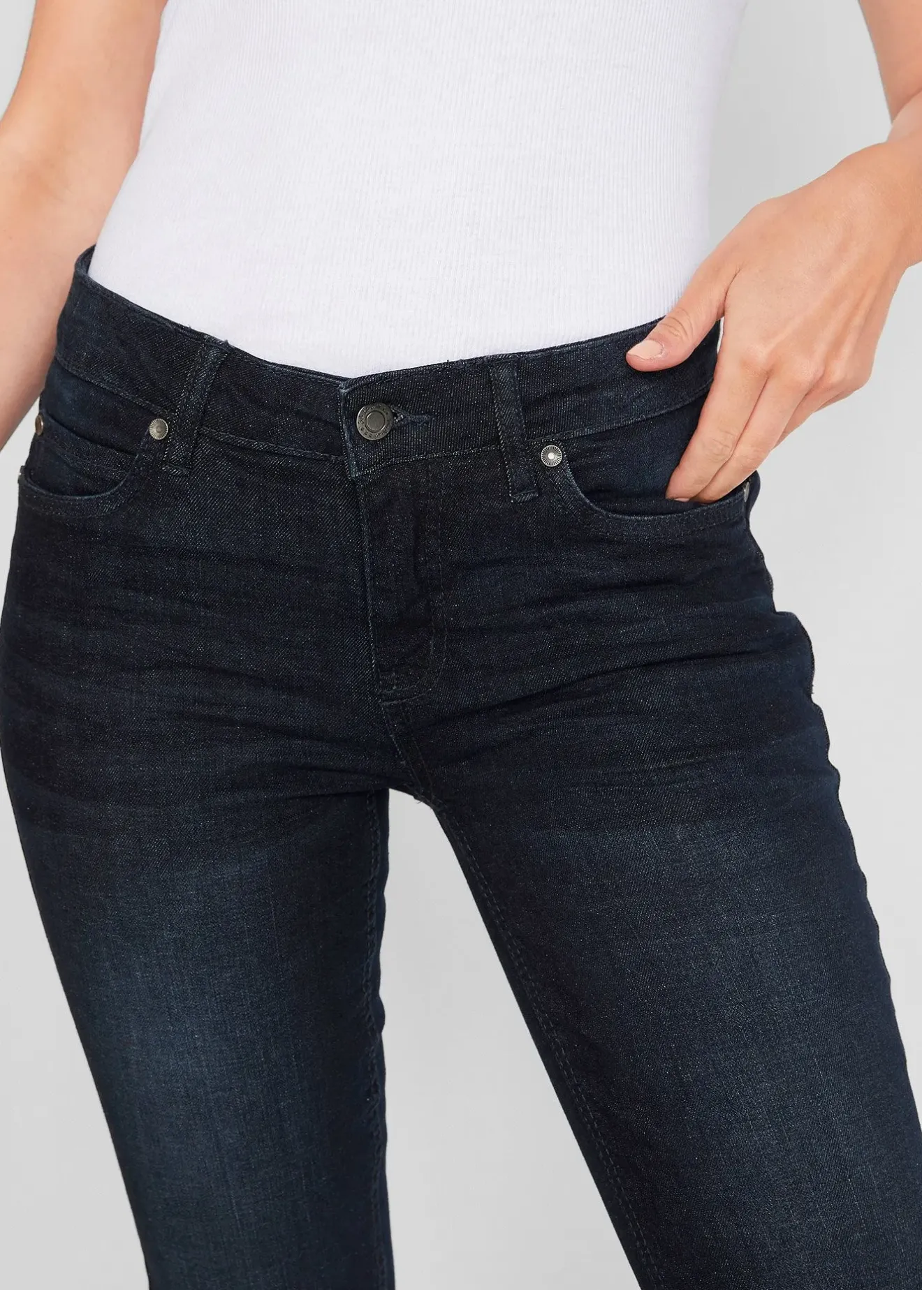 bonprix Jean bootcut taille mi-haute, extensible|Femme Jeans