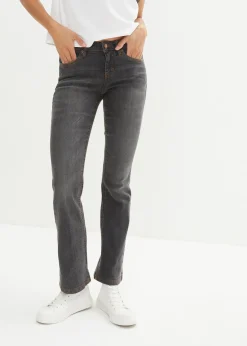 Femme bonprix Tailles Petite|Jeans|Jean bootcut taille mi-haute, extensible