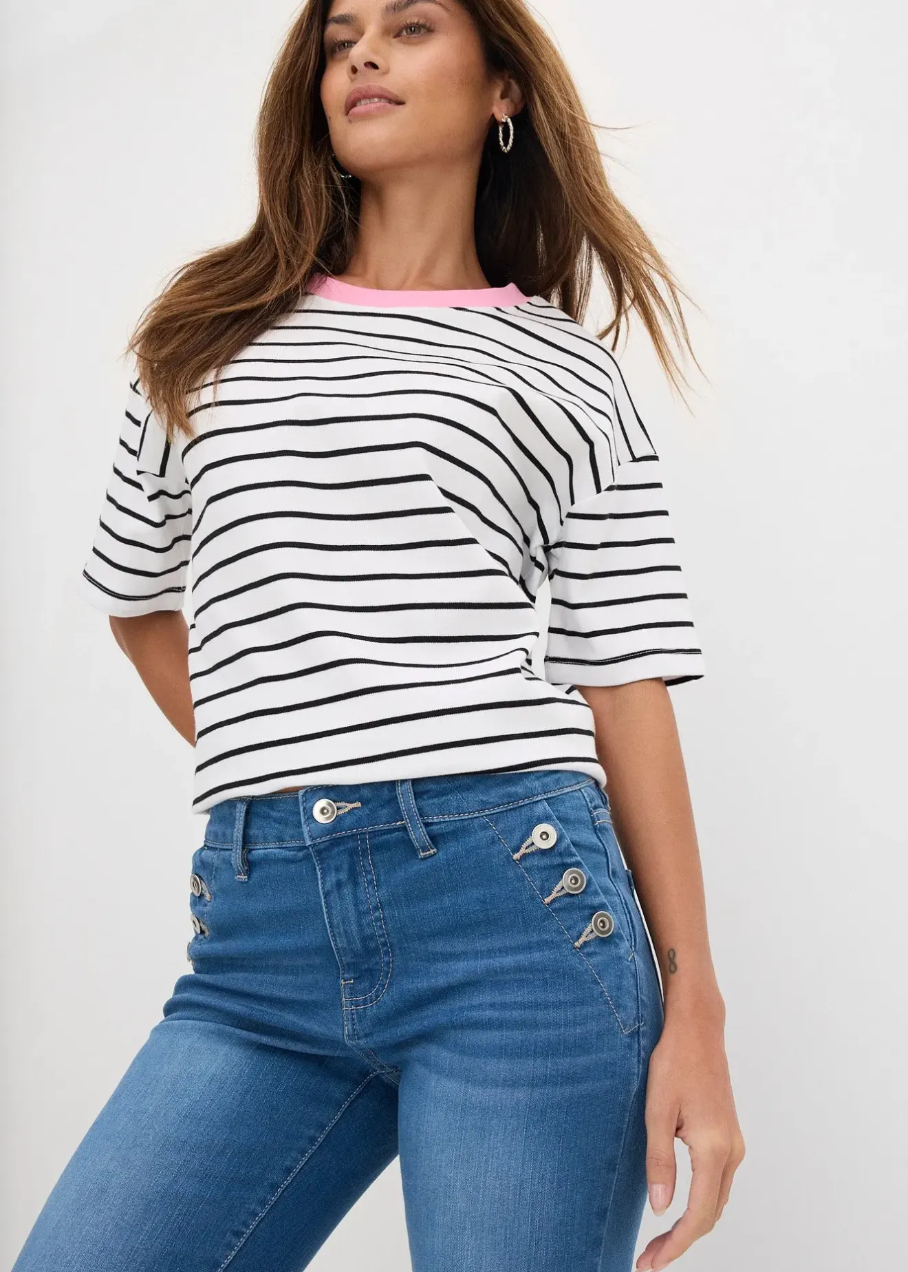 Femme bonprix Tailles Petite|Jeans|Jean bootcut, taille mi-haute