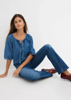 Femme bonprix Tailles Petite|Jean bootcut taille mi-haute, extensible