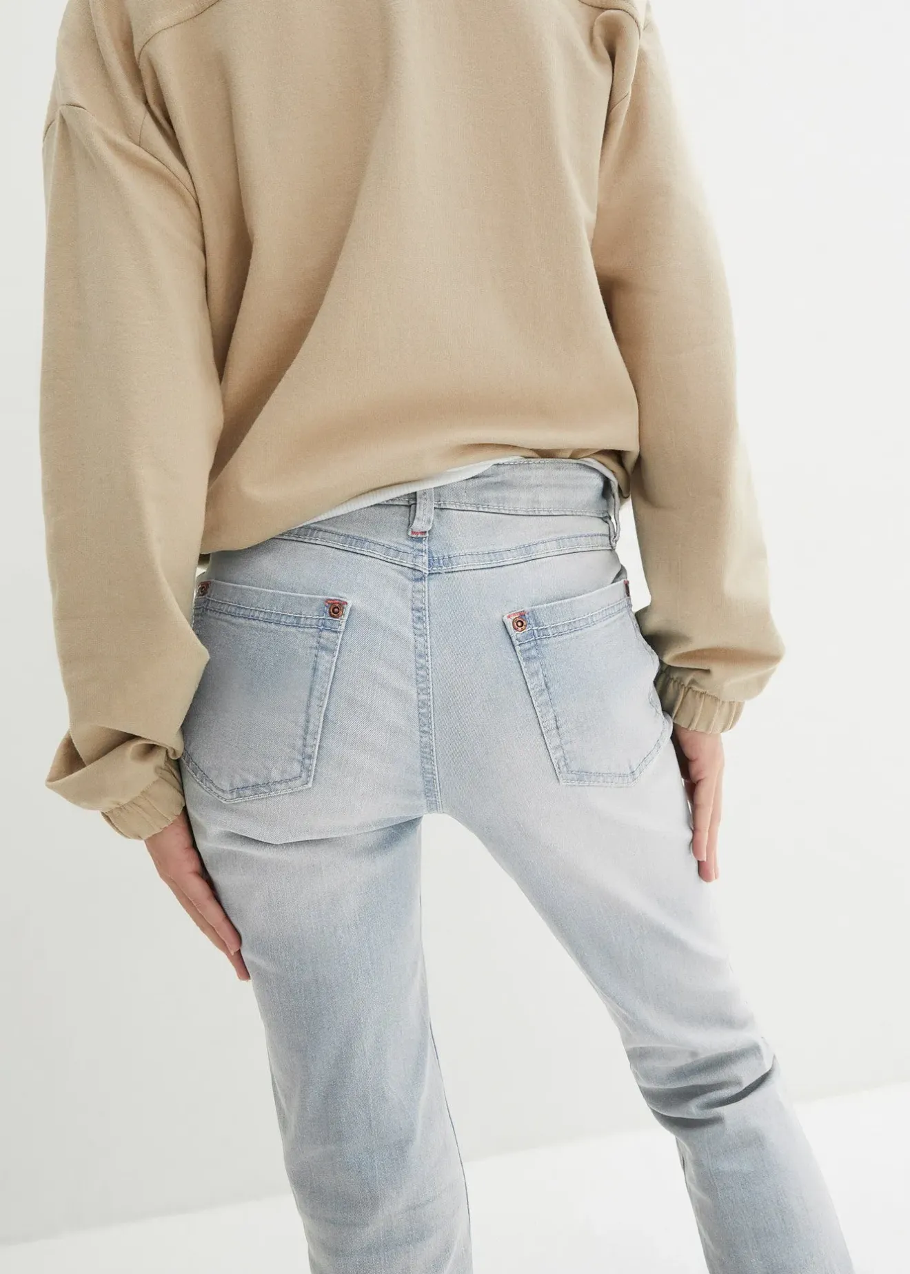 Femme bonprix Jeans|Jean bootcut taille mi-haute, extensible