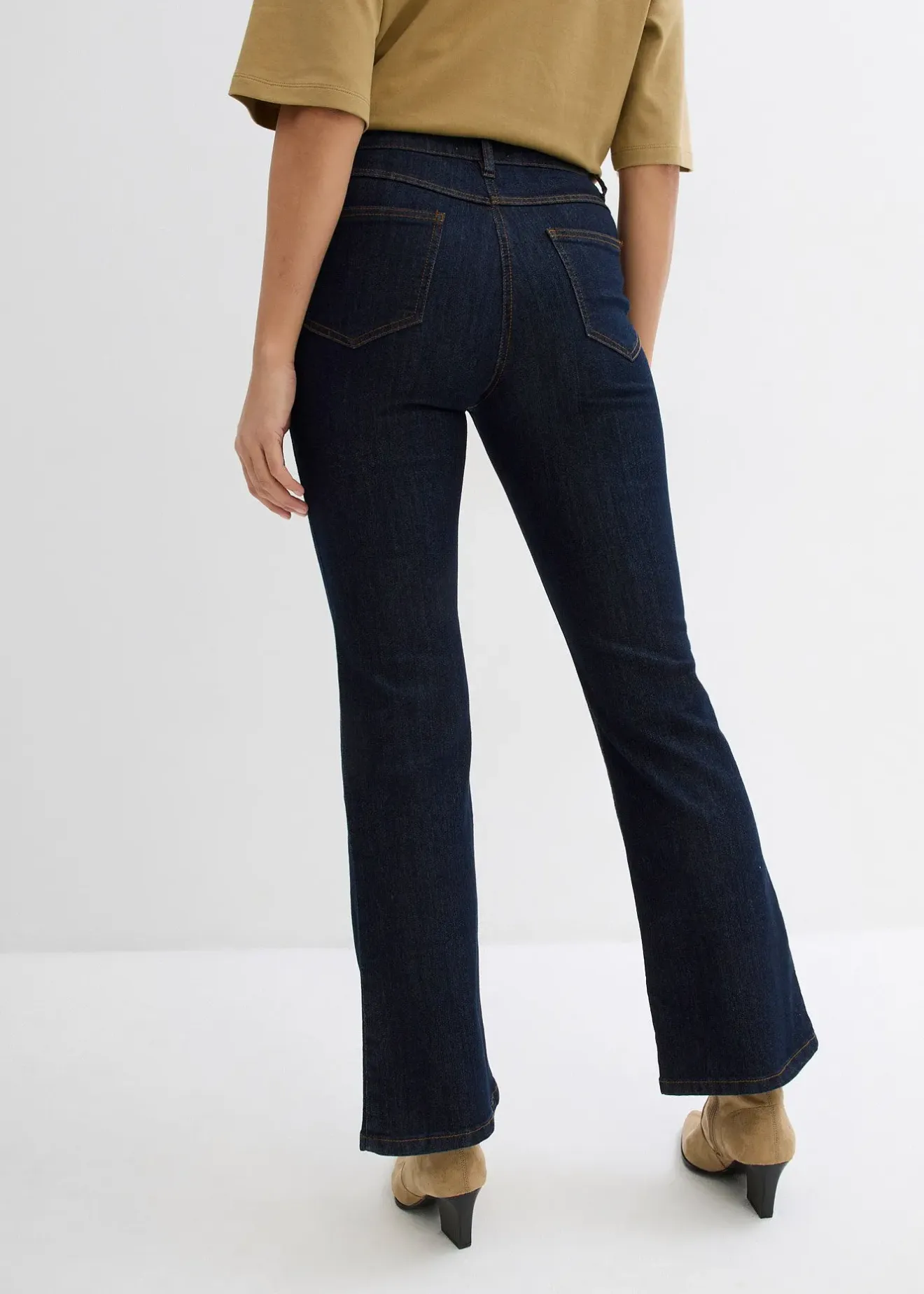 Femme bonprix Jeans|Jean bootcut taille mi-haute, extensible
