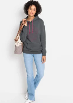 Femme bonprix Jeans|Jean bootcut taille mi-haute, extensible et confortable