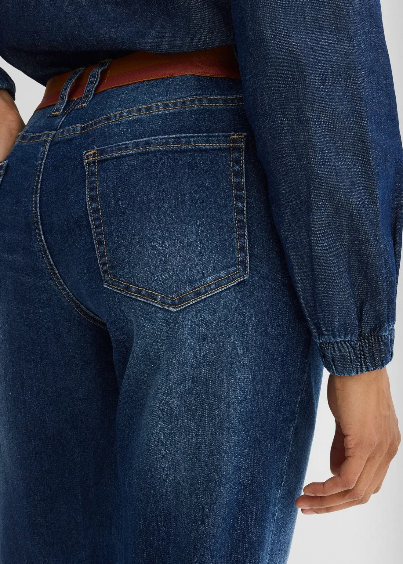 Femme bonprix Jeans|Jean boyfriend taille mi-haute et élastiquée