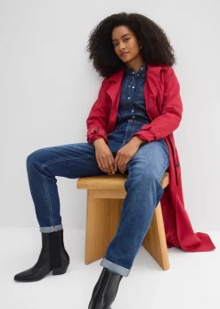 Femme bonprix Jeans|Jean boyfriend taille mi-haute et élastiquée