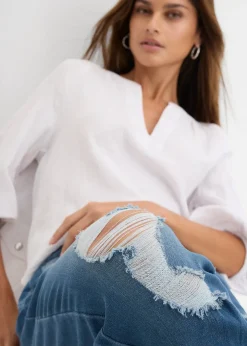 bonprix Jean boyfriend taille mi-haute|Femme Jeans