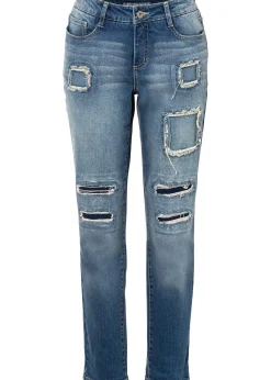 Femme bonprix Jeans|Jean boyfriend taille mi-haute