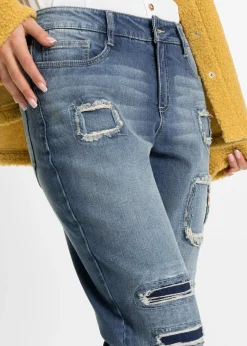 Femme bonprix Jeans|Jean boyfriend taille mi-haute