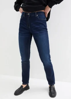 Femme bonprix Jeans|Jean boyfriend taille mi-haute, extensible