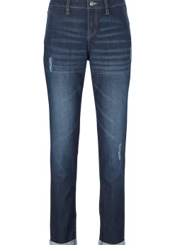 bonprix Jean boyfriend taille mi-haute, extensible|Femme Jeans