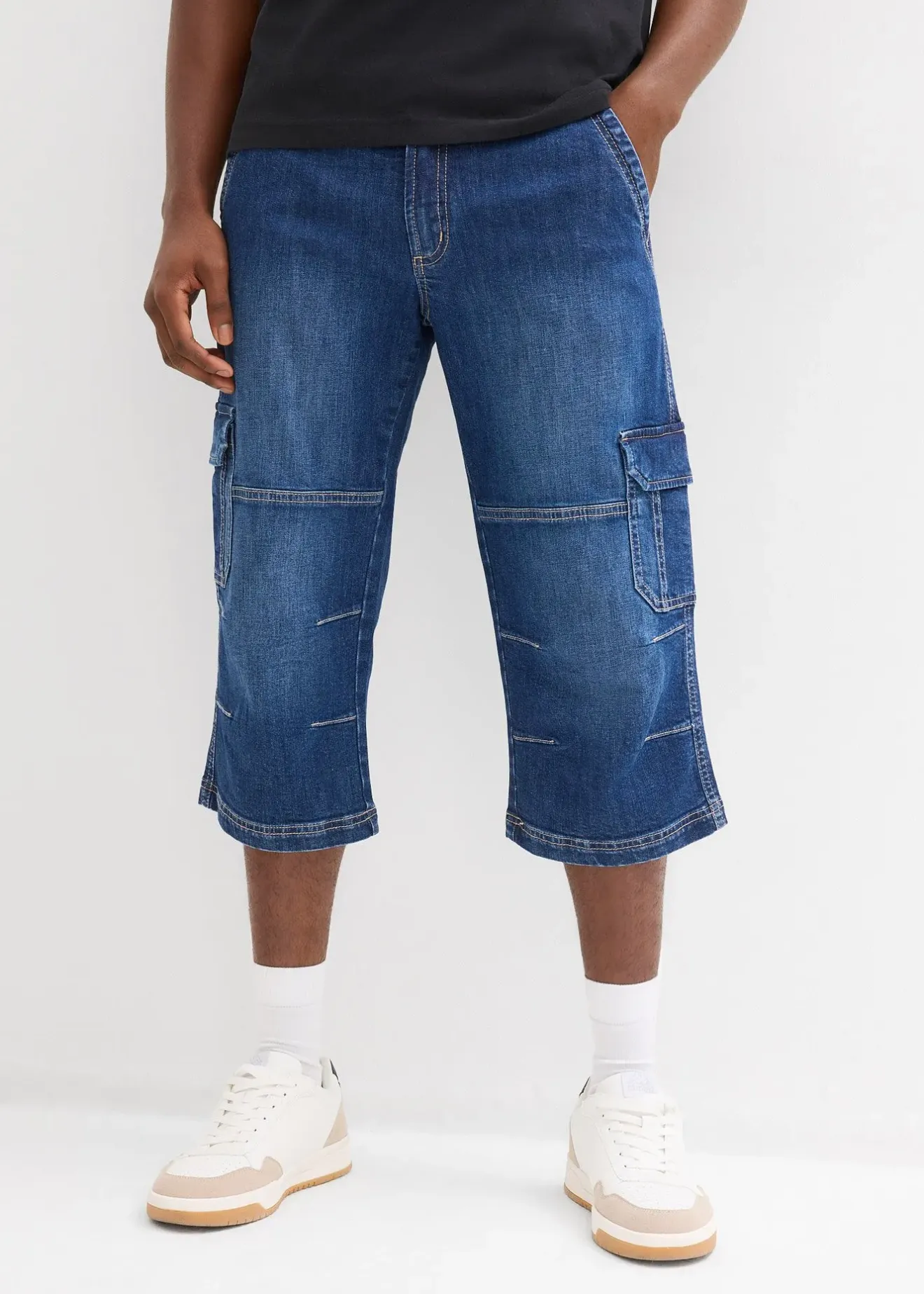 bonprix Jean cargo 3/4 regular droit|Homme Jeans