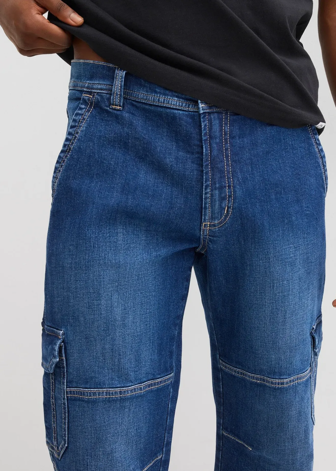 bonprix Jean cargo 3/4 regular droit|Homme Jeans