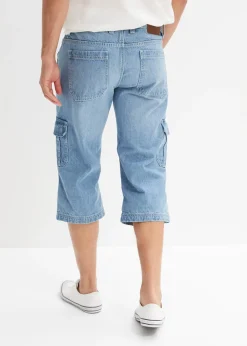 Homme bonprix Jeans|Jean cargo 3/4 regular droit