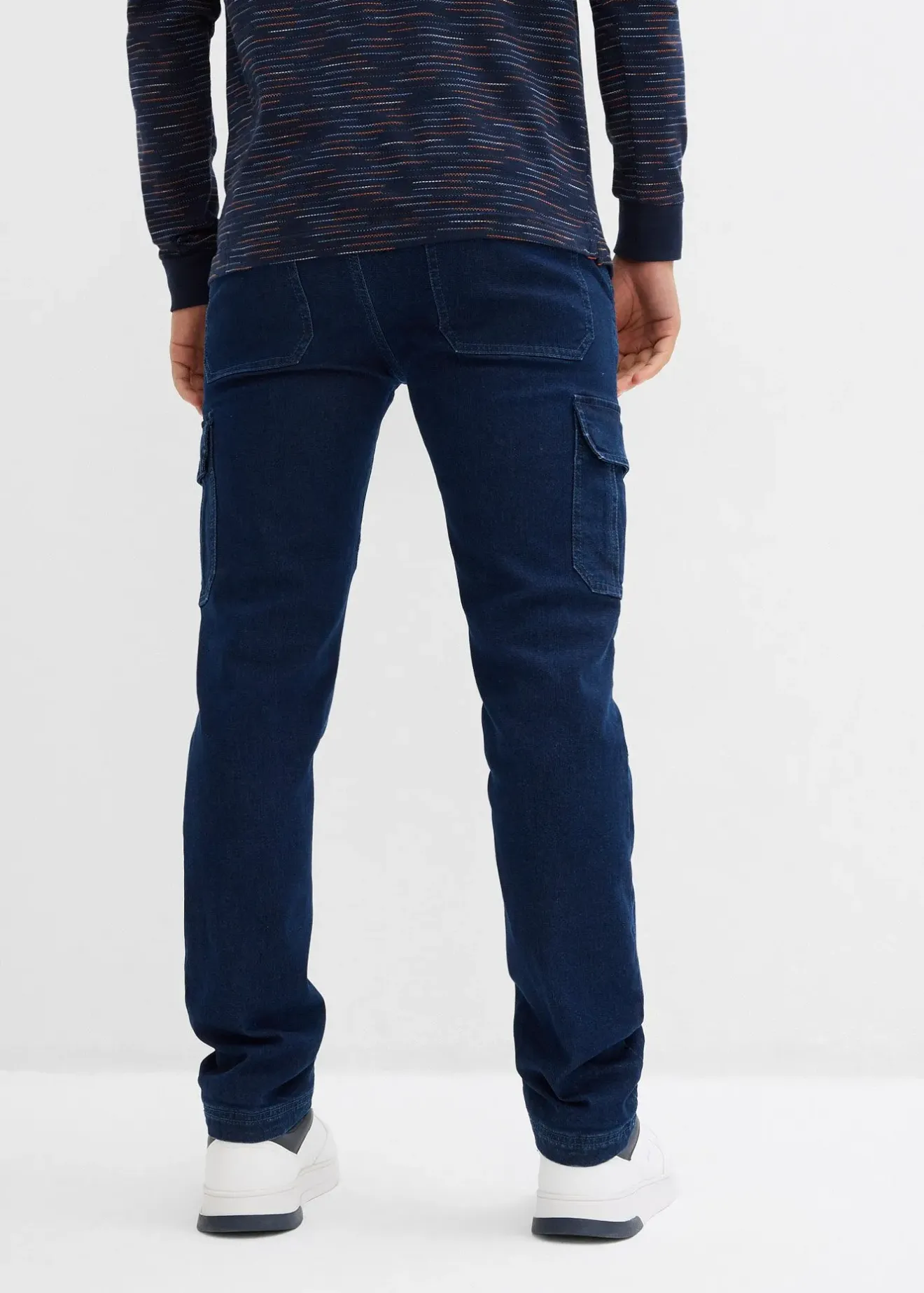 Homme bonprix Vêtements Thermiques|Jeans|Jean cargo avec doublure thermique en flanelle et taille élastiquée, droit