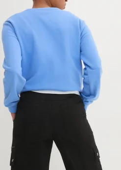 bonprix Jean cargo en coton, taille mi-haute|Femme Pantalons