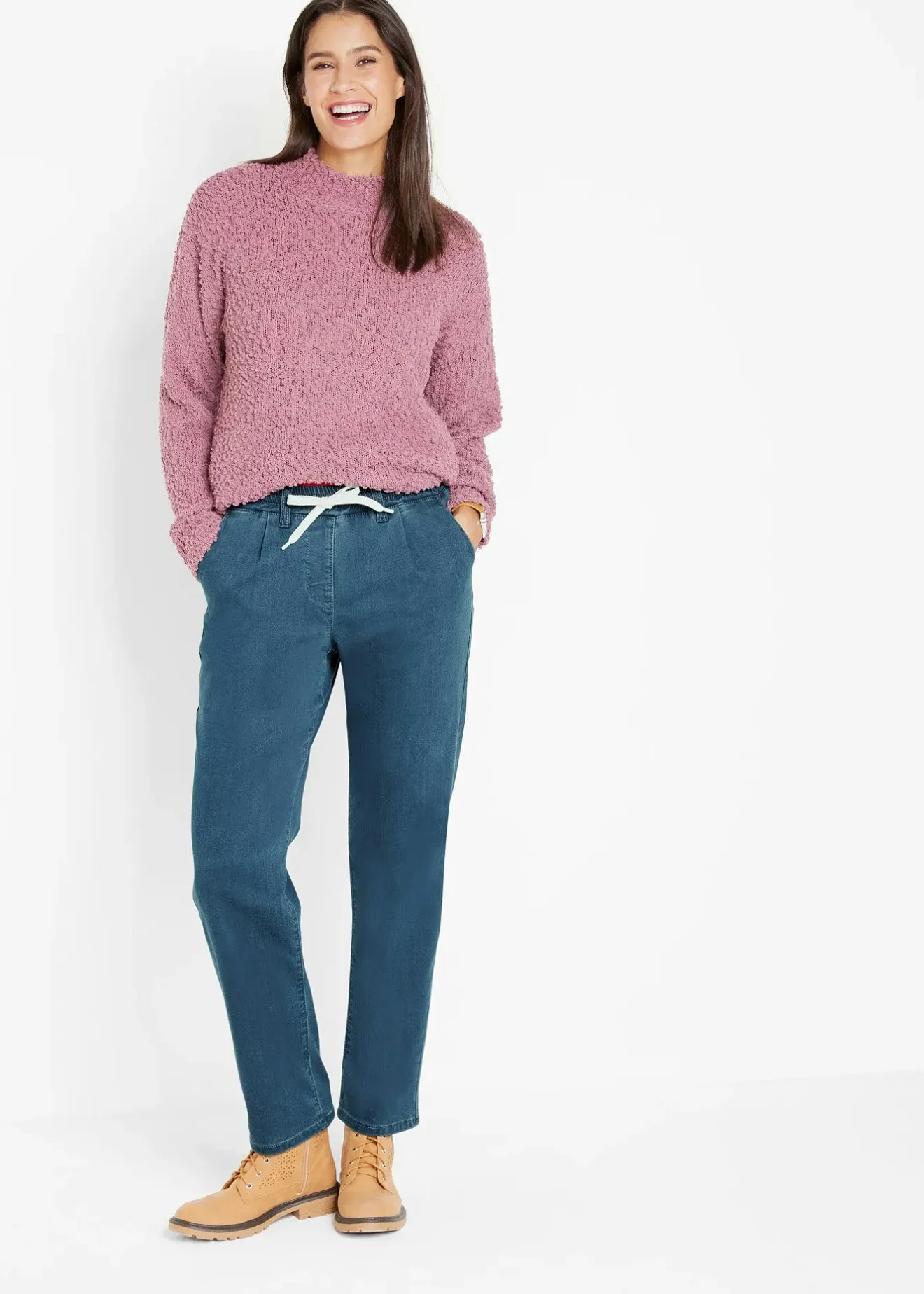 Femme bonprix Vêtements Thermiques|Jeans|Jean chaud à empiècement taille confortable