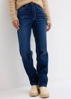 bonprix Jean chaud droit, taille haute|Femme Jeans