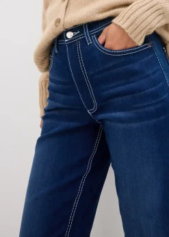 bonprix Jean chaud droit, taille haute|Femme Jeans