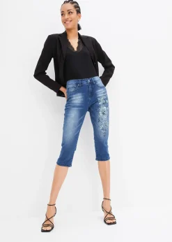bonprix Jean corsaire avec imprimé papillon|Femme Jeans