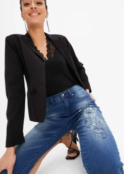 bonprix Jean corsaire avec imprimé papillon|Femme Jeans