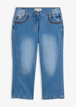 Femme bonprix Jeans|Jean corsaire slim, taille mi-haute