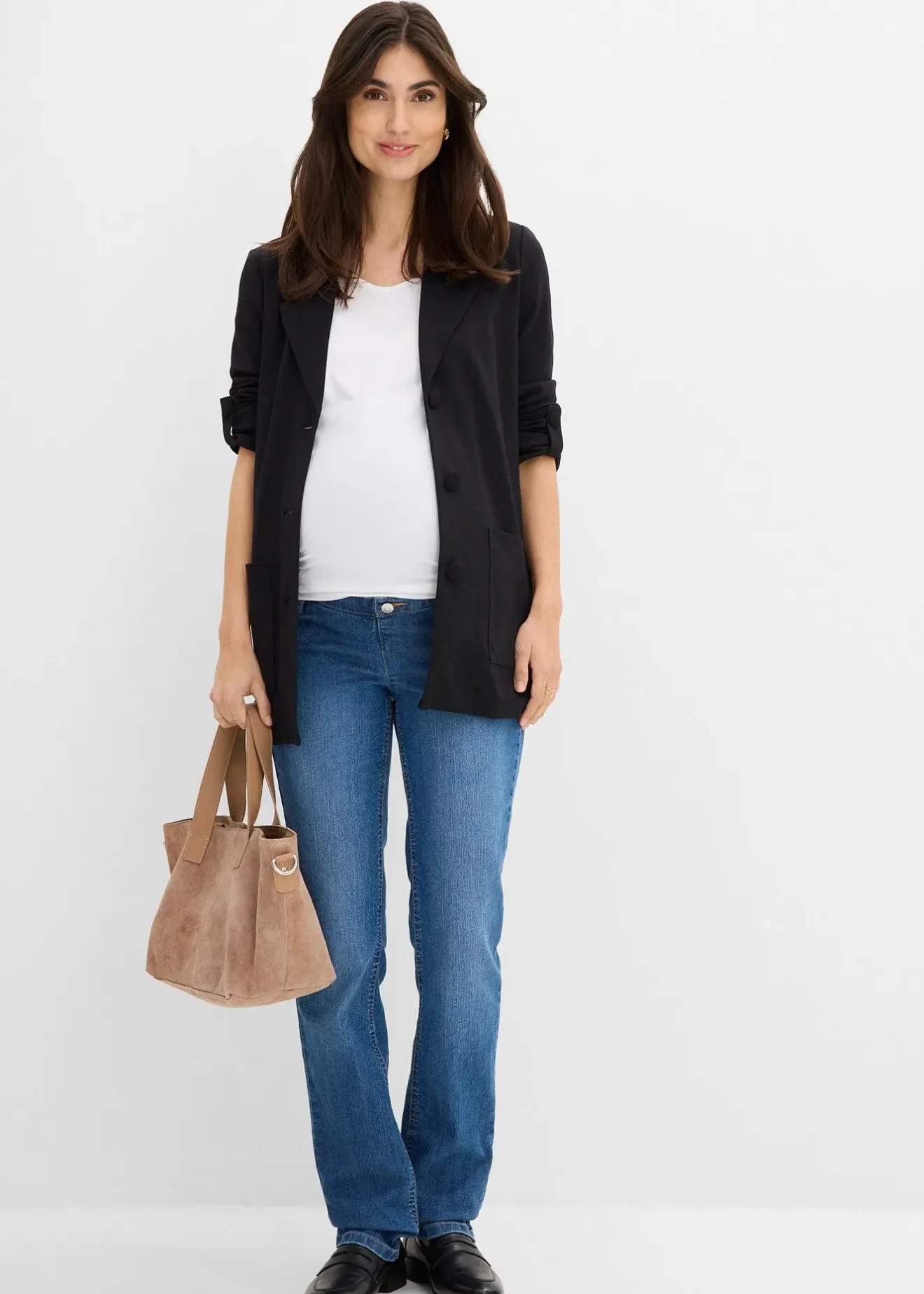 bonprix Jean de grossesse, coupe droite|Femme Femme Enceinte