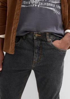 bonprix Jean droit classique, taille élastiquée|Homme Jeans